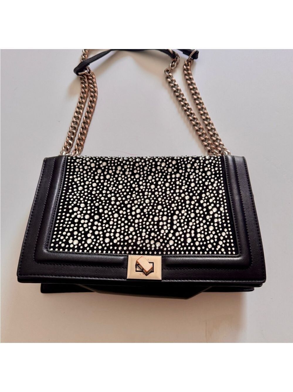 INC Sparkling Flap Crossbody Shoulder Bag with Chain strap - Picture 3 of 7